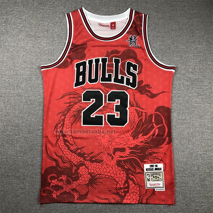Camiseta Chicago Bulls Michael Jordan #23 Asian Heritage Throwback 1997-98 Rojo